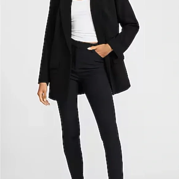 Express Editor Skinny Black Dress Pants - Classic Tailored Fit - Picture 1 of 7